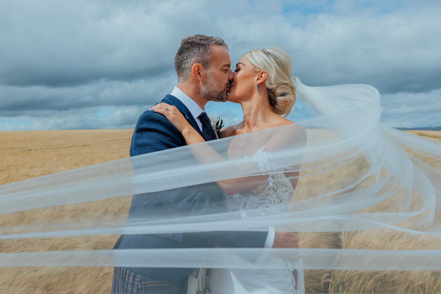 Lloyd interacting with bridesmaids